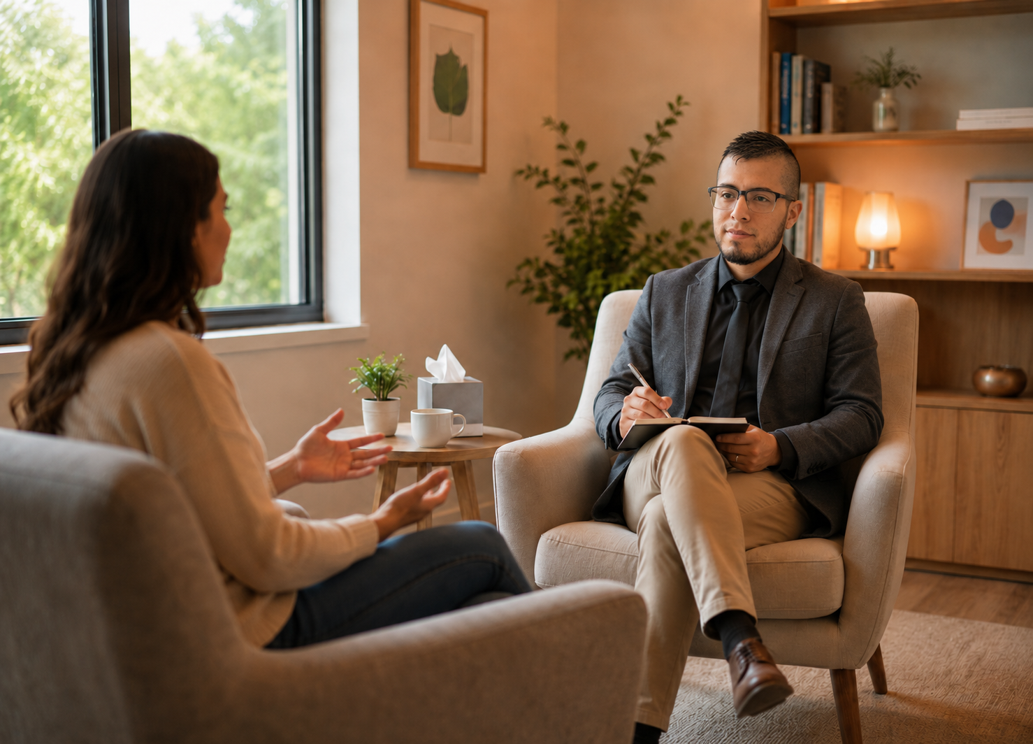 Sesión de terapia individual con psicólogo clínico en Tijuana